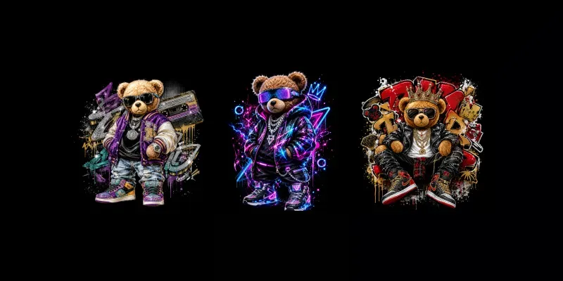 Luxury Streetwear Teddy Bear Rhinestones generated by undefined