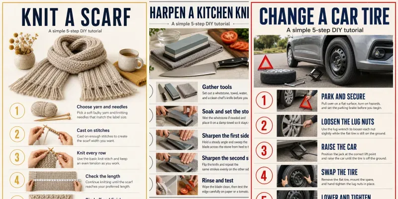 5 Step DIY Tutorial Posters generated by undefined