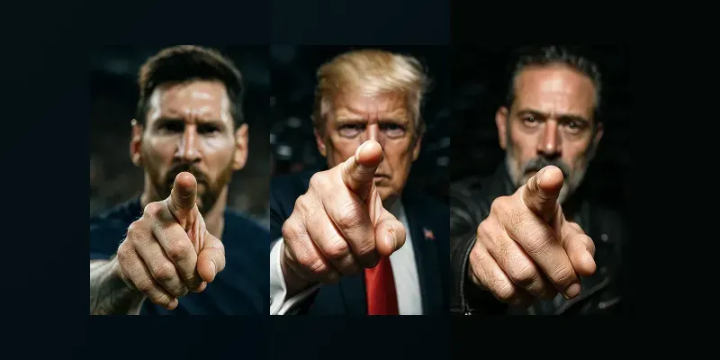 Realistic Finger Point Closeups generated by undefined