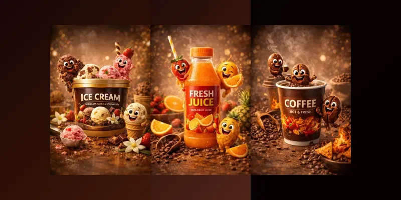 Premium Food Mascot Ads generated by undefined