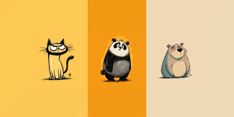 Expressive Doodle Characters generated by undefined