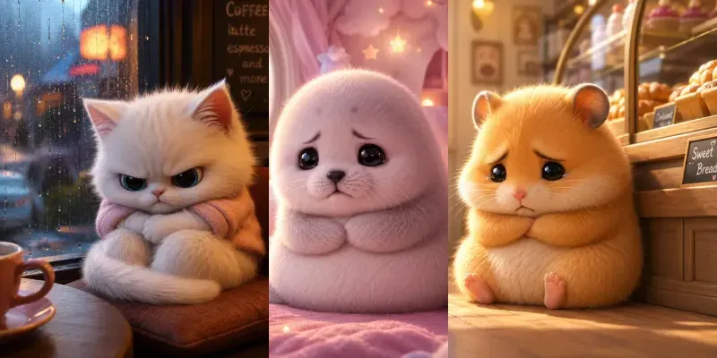 Tiny Moody Chibi Creatures Collections generated by undefined