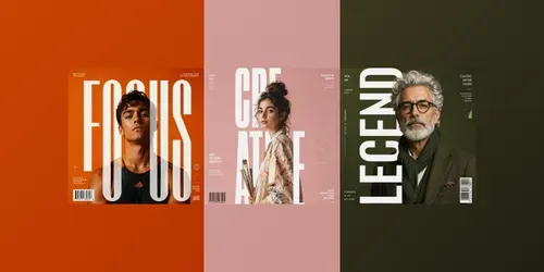Modern Editorial Portrait Posters generated by chatgpt-image