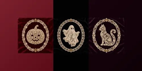 Halloween Lace Cameos generated by chatgpt-image