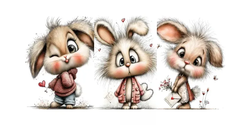 Mothers Day Cute Bunnies