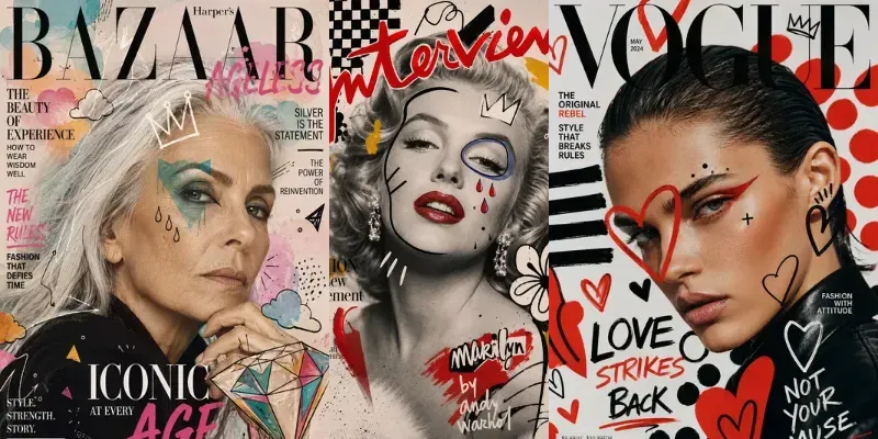 Pop Art Magazine Covers generated by undefined