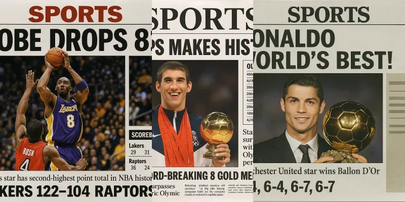 2000s Sports Newspaper Covers generated by undefined