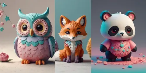 3D Cute Claymation Chibi Animals Generator generated by leonardo