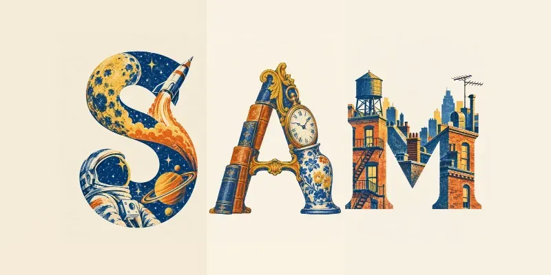 Color Lithograph Monogram Art Prints