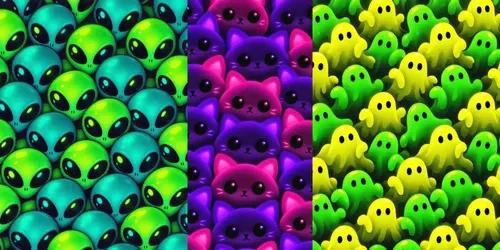Glowing Neon Seamless Patterns generated by chatgpt-image