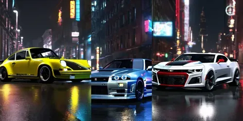 Need For Speed 3D Night City Collections generated by stable-diffusion