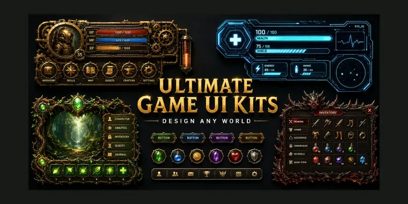 Fantasy Rpg Ui Hud Assets Ornate Designs generated by undefined
