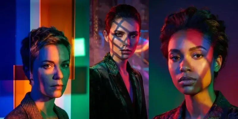 Colorful Shadow Portraits generated by undefined