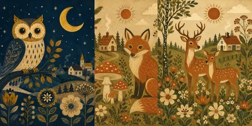 Retro Folk Art Illustration Generator generated by chatgpt-image
