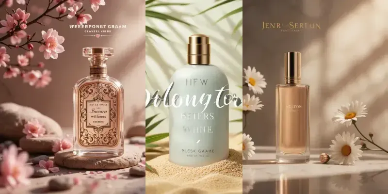Luxury Perfume Ads With Natural Elements generated by undefined