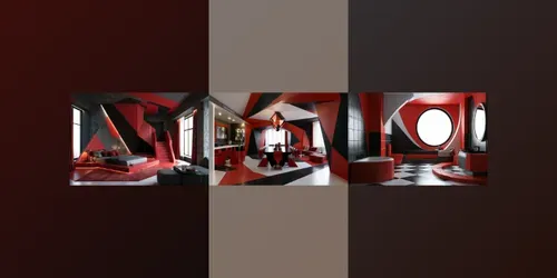 Constructivist Interiors generated by midjourney