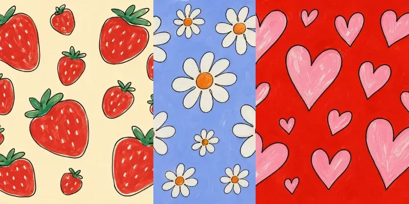 Fresh Hand Drawn Scattered Patterns