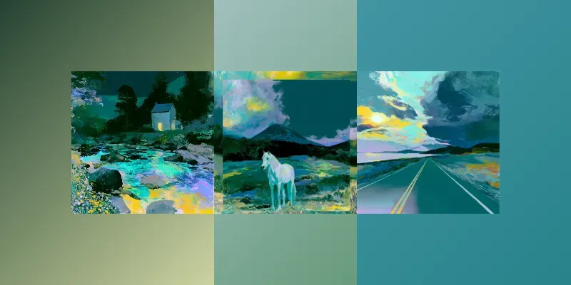 Dreamy Night Landscape Posters generated by undefined
