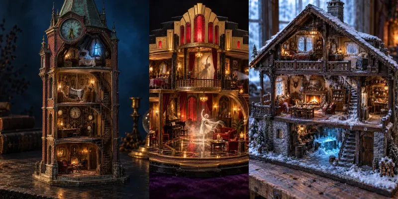 Halloween Haunted Dollhouse Miniatures