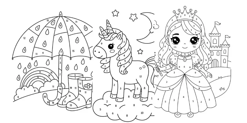 Any Cute Color By Number Pages generated by undefined