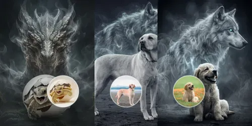 Mystic Beast Spirit Portraits generated by gemini-image