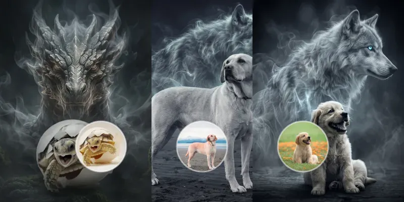 Mystic Beast Spirit Portraits generated by undefined
