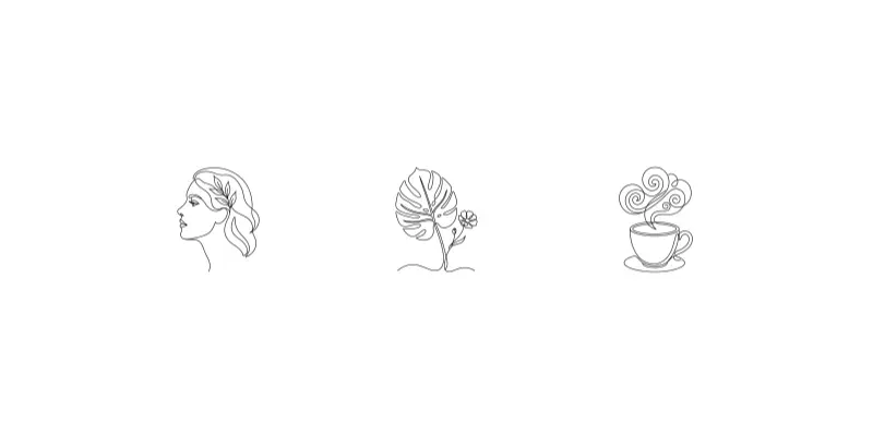 Minimalist Continuous Line Art Vectors generated by undefined
