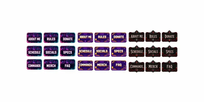 Twitch Panel Designs Any Themes generated by undefined