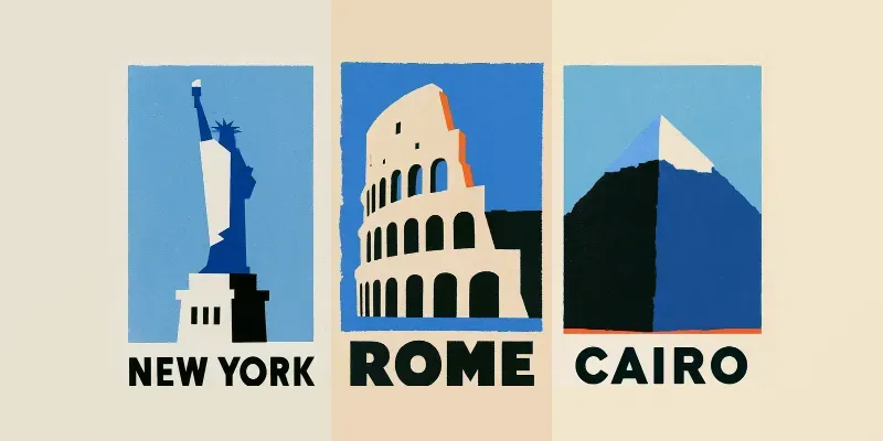 Minimalist Retro City Travel Posters generated by undefined