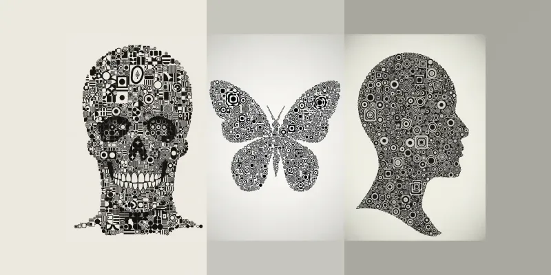 Abstract Geometric Illusions generated by undefined