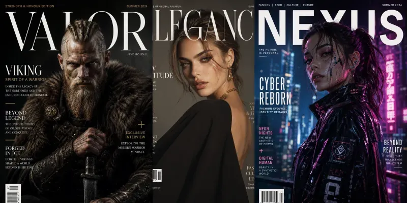 Luxury Magazine Covers generated by undefined