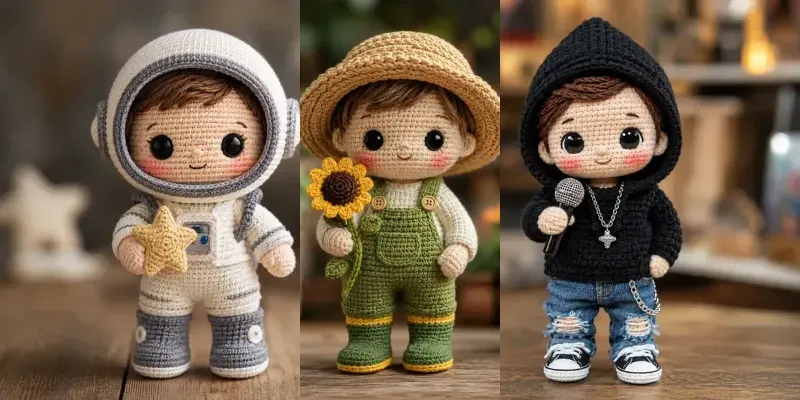 Cute Crochet Baby Portraits generated by undefined