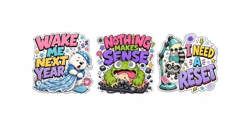 Chaotic Cute Emotion Stickers generated by chatgpt-image