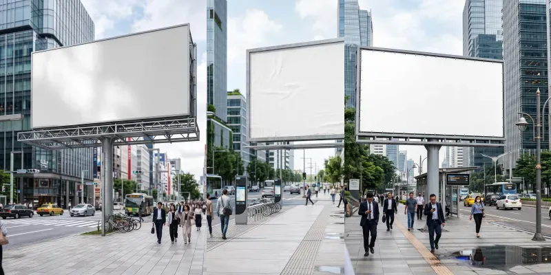 Ultra Realistic Urban Street Billboards generated by undefined
