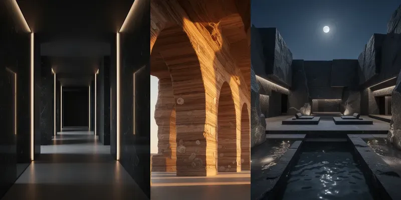 Liminal Luxury Monolithic Textures generated by undefined