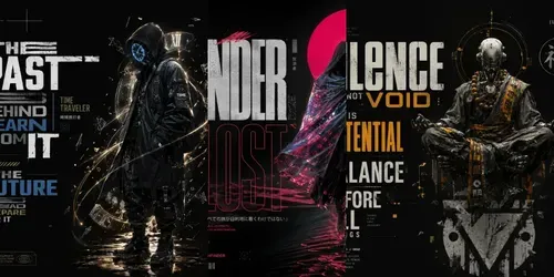 Cyber Nomad Typography Poster Packs generated by chatgpt-image