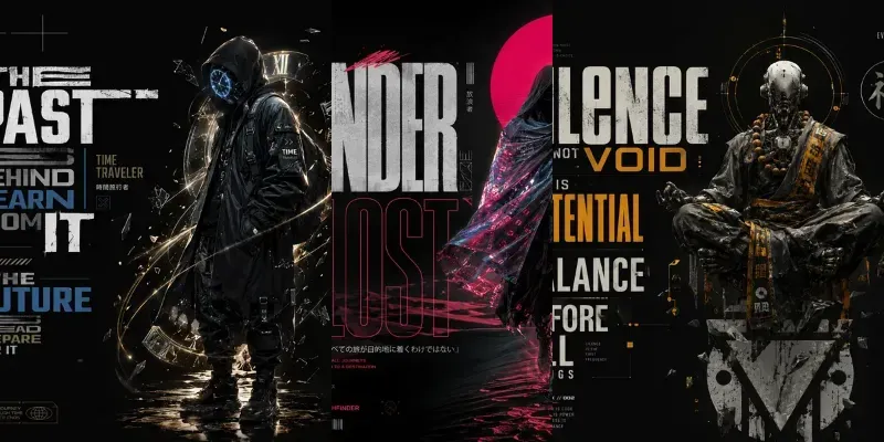 Cyber Nomad Typography Poster Packs generated by undefined