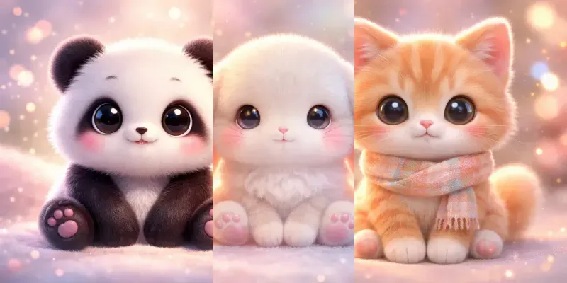 Ultra Cute 3D Kawaii Character Photos generated by undefined