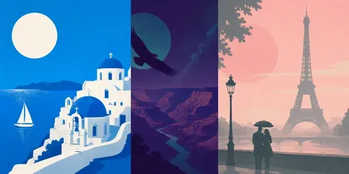 Minimalist Vintage Travel Posters generated by chatgpt-image