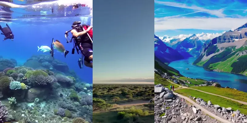Adventure Travel Cinematic Promo Videos generated by undefined
