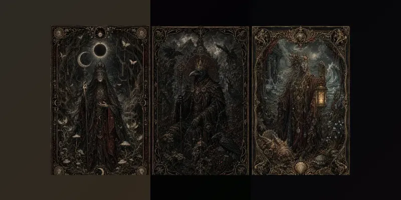 Dark Gothic Forest Tarot generated by undefined