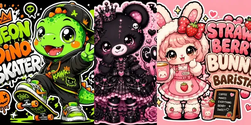 Kawaii Monster Sticker Packs generated by undefined
