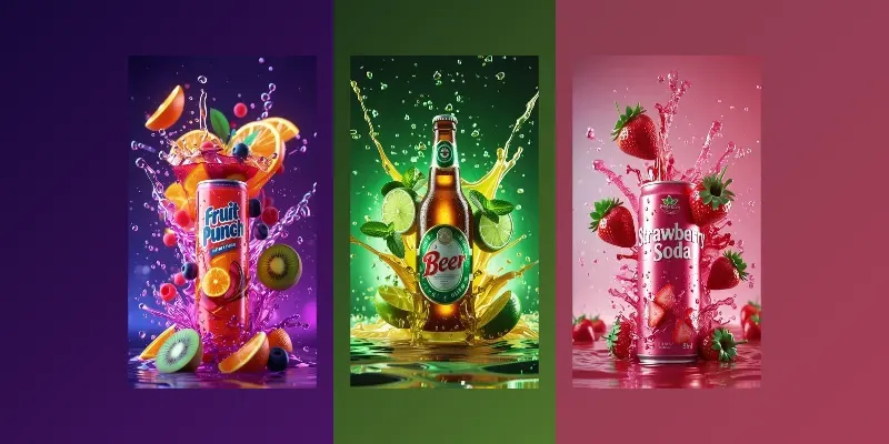 Products Photography Splash Beverages generated by undefined