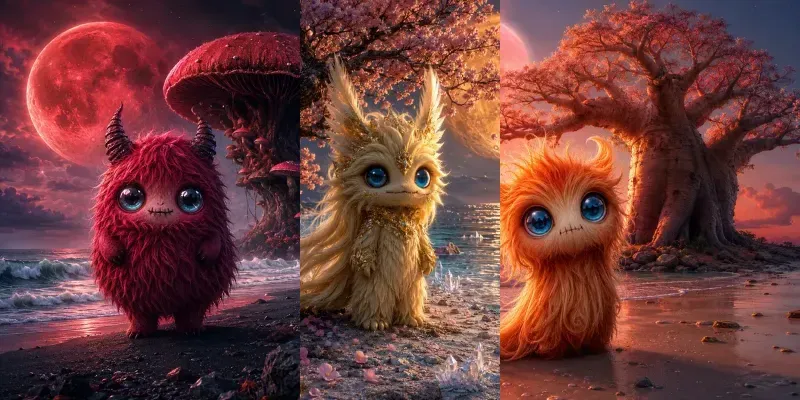Moonlit Fantasy Creatures generated by undefined