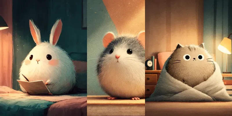 Cozy Storybook Animal Illustrations generated by undefined