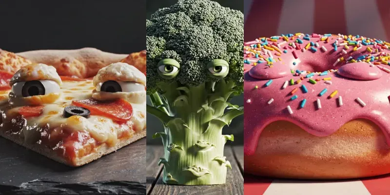 Viral Food Monster Transformation Videos generated by undefined
