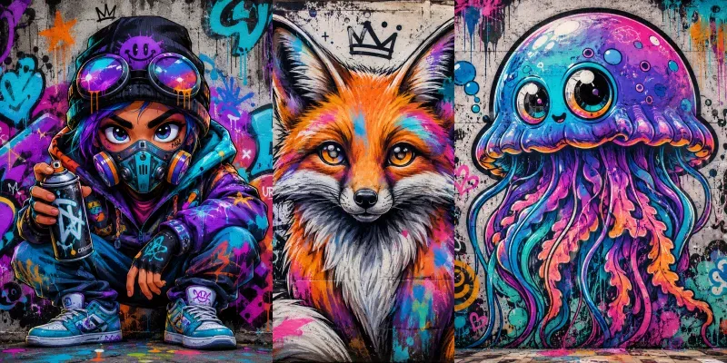 Urban Graffiti Character Art generated by undefined