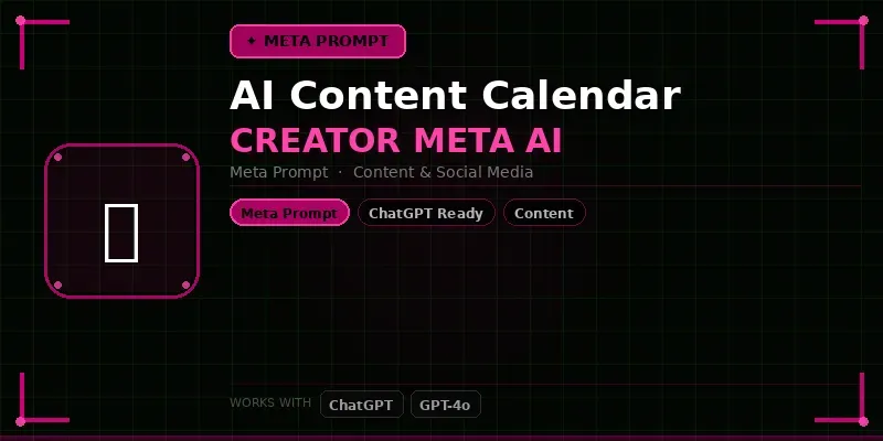 Content Calendar Creator Meta Ai generated by undefined