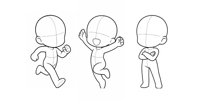 Adorable Chibi Character Base Templates generated by undefined