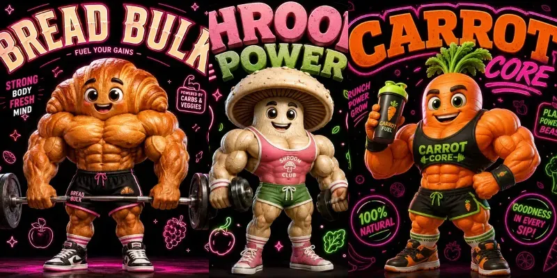 Neon Fitness Mascot Poster Packs generated by undefined